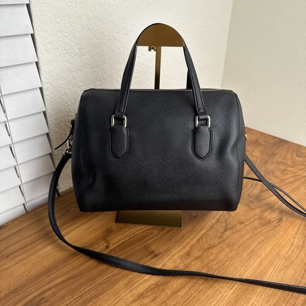 Kate Spade Laurel Way Lanae Satchel Black Saffiano Leather